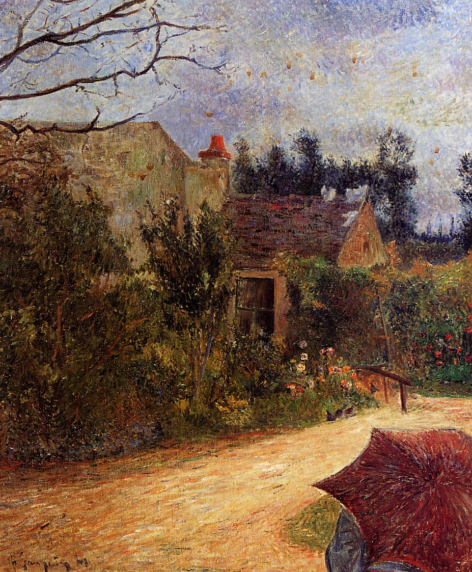 Pissarro's Garden, Quai du Pothuis, Pontoise - Paul Gauguin Painting
